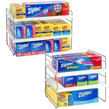 2 Pack Pantry Organization and Storage, Expandable Foil and Plastic Wrap Orga...