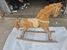 Vintage Hand Carved Rocking Horse
