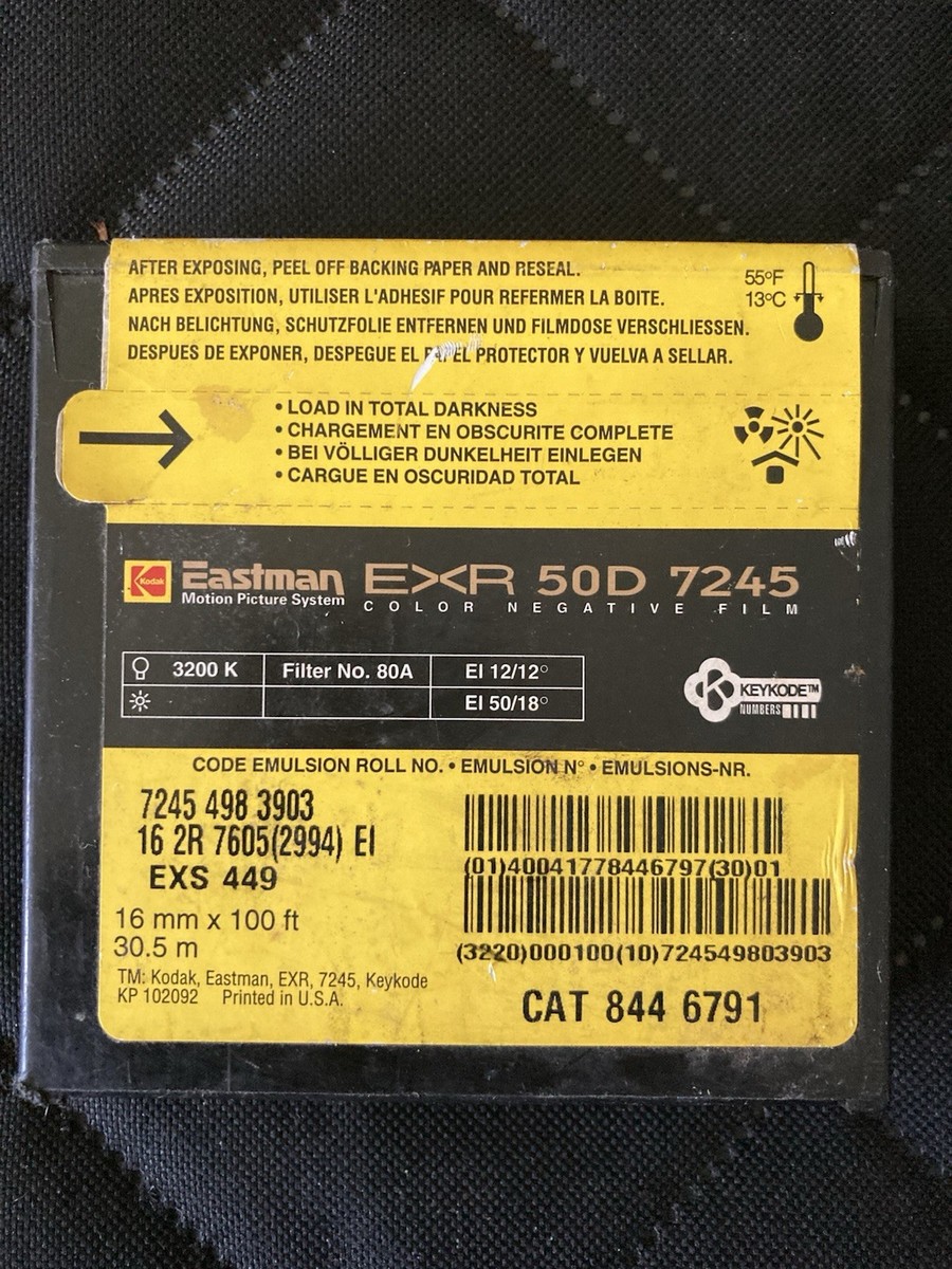 Kodak Eastman EXR 50D / 7245 Color Negative 16mm Film 100ft Rare