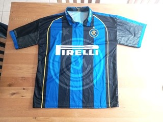 Inter Milan FC Mens Blue/Black Football Shirts Size L x2