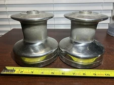 (2) / Pair of Barient 21 2 Speed Stainless Steel Sailboat Winches