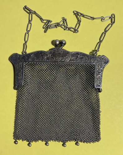 Antique German Silver Mesh Purse