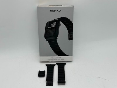 NOMAD Titanium Apple Watch Band v2 45mm Black Hardware