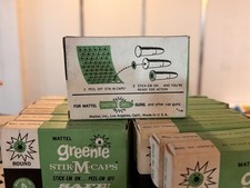 17 Vintage Mattel 1950  s Greenie Stik-M-Capp Box Rare Find HTF