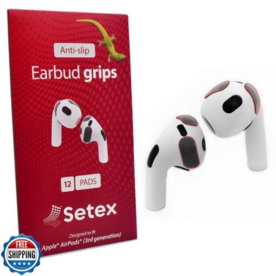 Setex Gecko Grip Anti-Slip Grip Pads Designed for Apple AirPods Gen 3 [Fits i