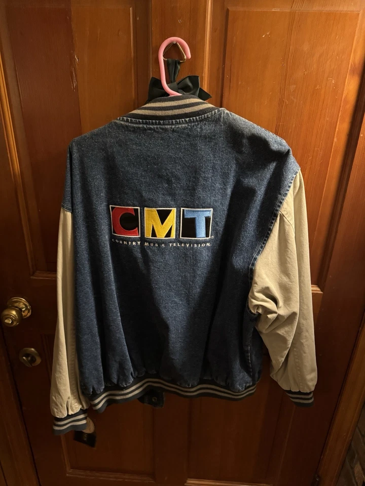Chaqueta bomber vaquera vintage CMT con etiquetas talla grande Foto 4 de 4