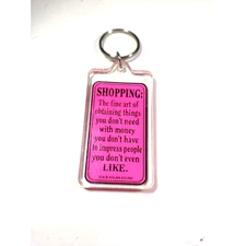Pink Shopping The Fine Art Acrylic Keychain