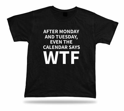 Tshirt Tee Shirt Birthday Gift Idea Funny Quote Calender WTF Punchline Hip Joke