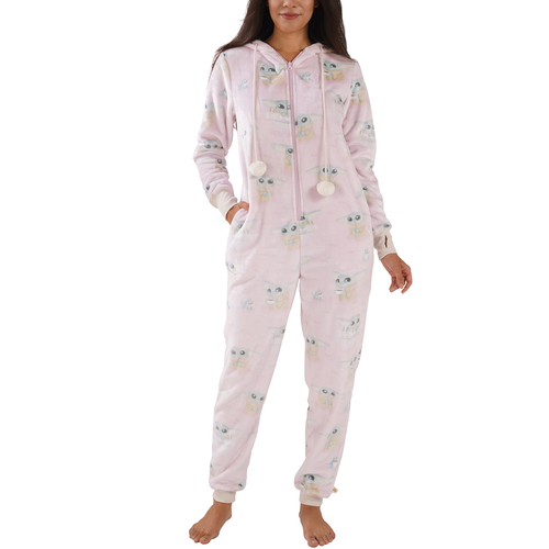 New Munki Munki Women's Plush One-Piece Hooded Pajama PJ Great Gift - Picture 4 of 7