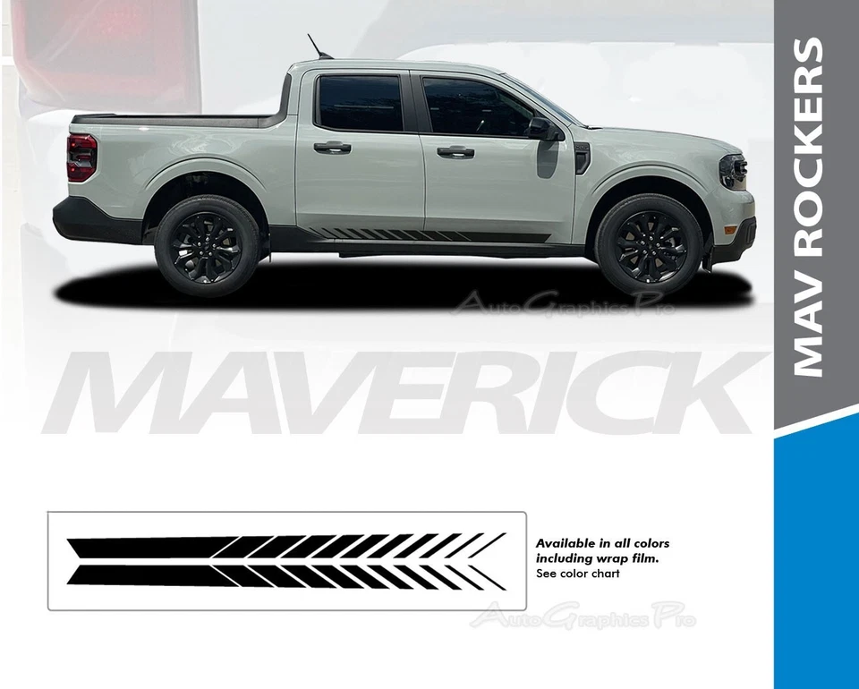 2022-2025 Ford Maverick Side Door Decals MAV STREWN Stripes Vinyl Graphics Kits - Image 3 of 4