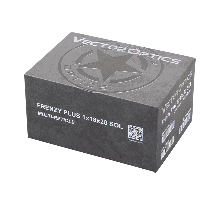Vector Optics Frenzy Plus 1x18x20 Enclosed Sight Solar Power Multi