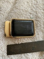 Vintage Belt Buckle Gold Toned with Vinyl Insert