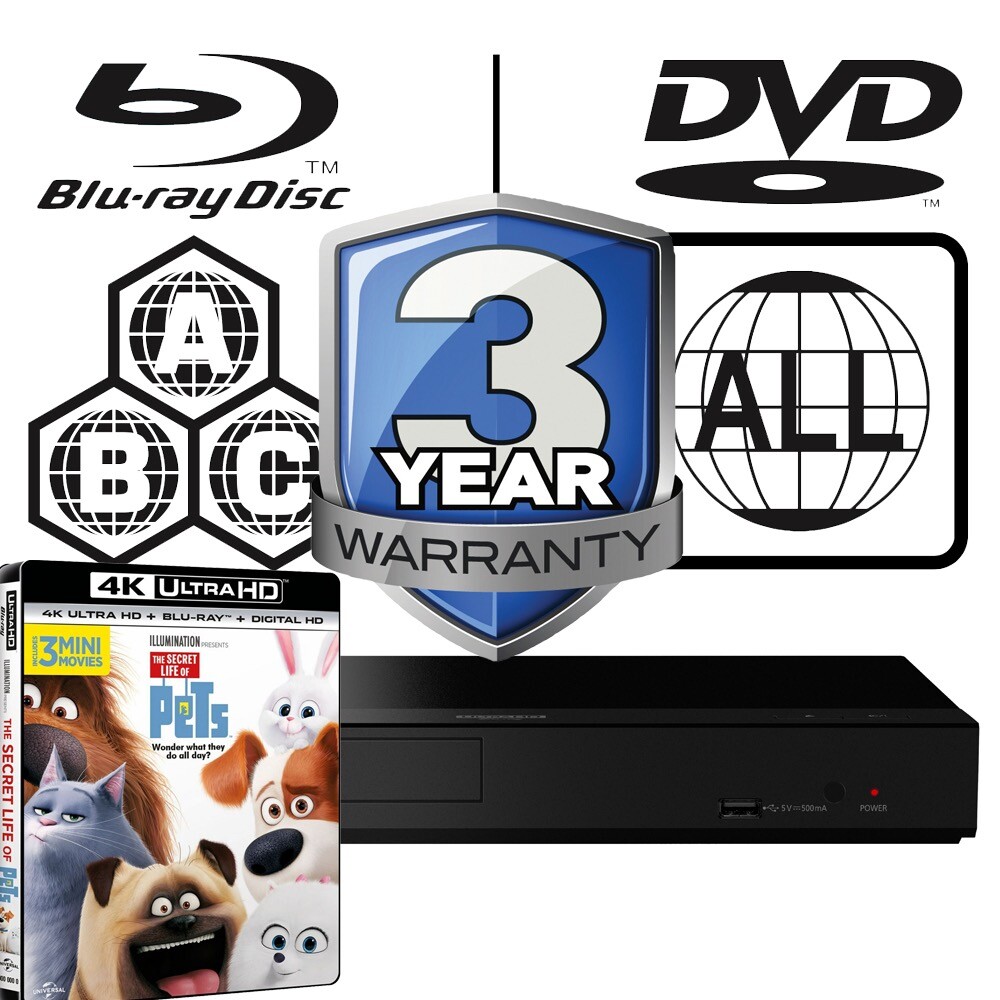 Panasonic Blu-ray Player DP-UB150 All Zone MultiRegion & The Secret Life of Pets