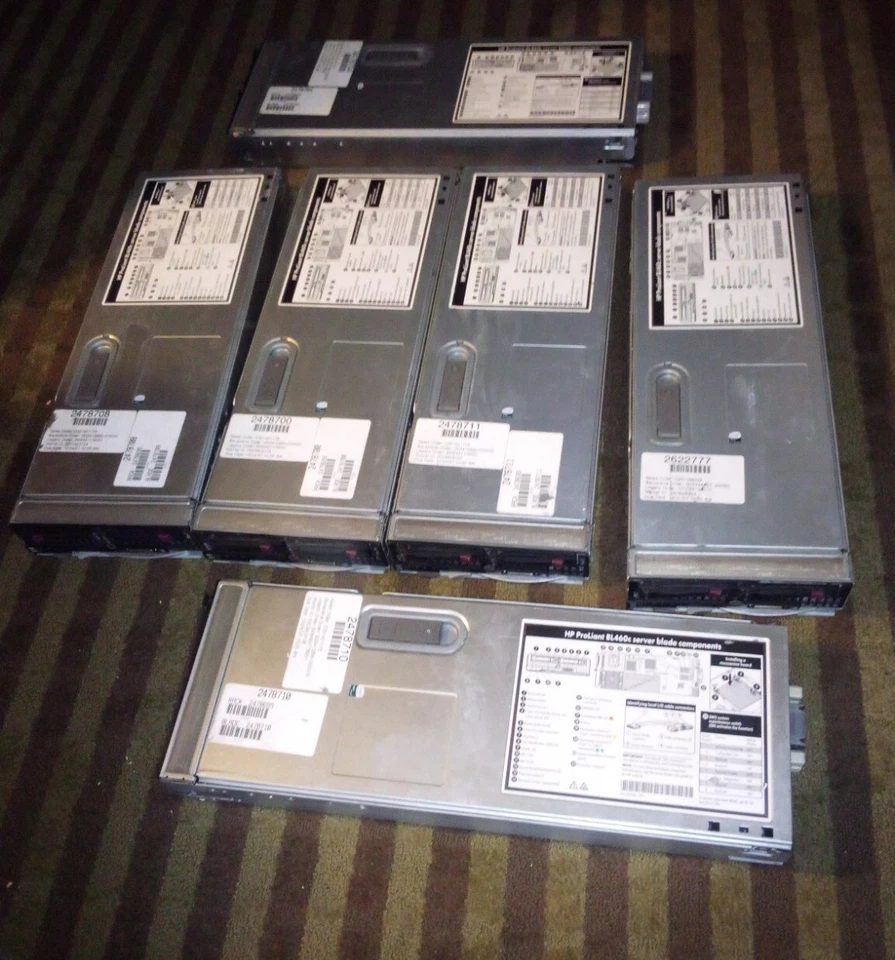 3 lot HP ProLiant BL460c Server Blade (2 x  CPU) 24GB RAM/No Drives  - Image 2 of 4
