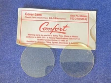 5 Pair Welding Plastic Clear Cover Lens Goggles CR-39 50mm - NOS - Multiples