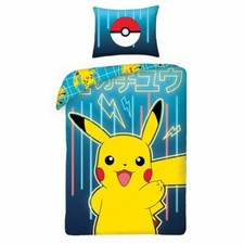 Official Pokemon Twin Cotton Duvet Cover Rotary Set European Size Kids Bedding