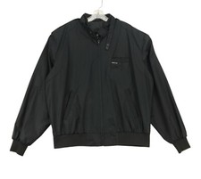 Vtg Members Only Jacket Mens XLT Black Retro 80's Racer Bomber Made In Hong Kong