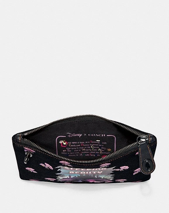 DISNEY X COACH Sleeping Beauty TURNLOCK POUCH 26 Limited Edition DARK FAIRY TALE - Image 4 of 4