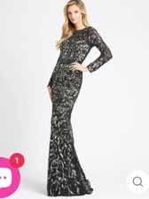 Mac Duggal 4316 Black/antique Gold Beautiful Dress!