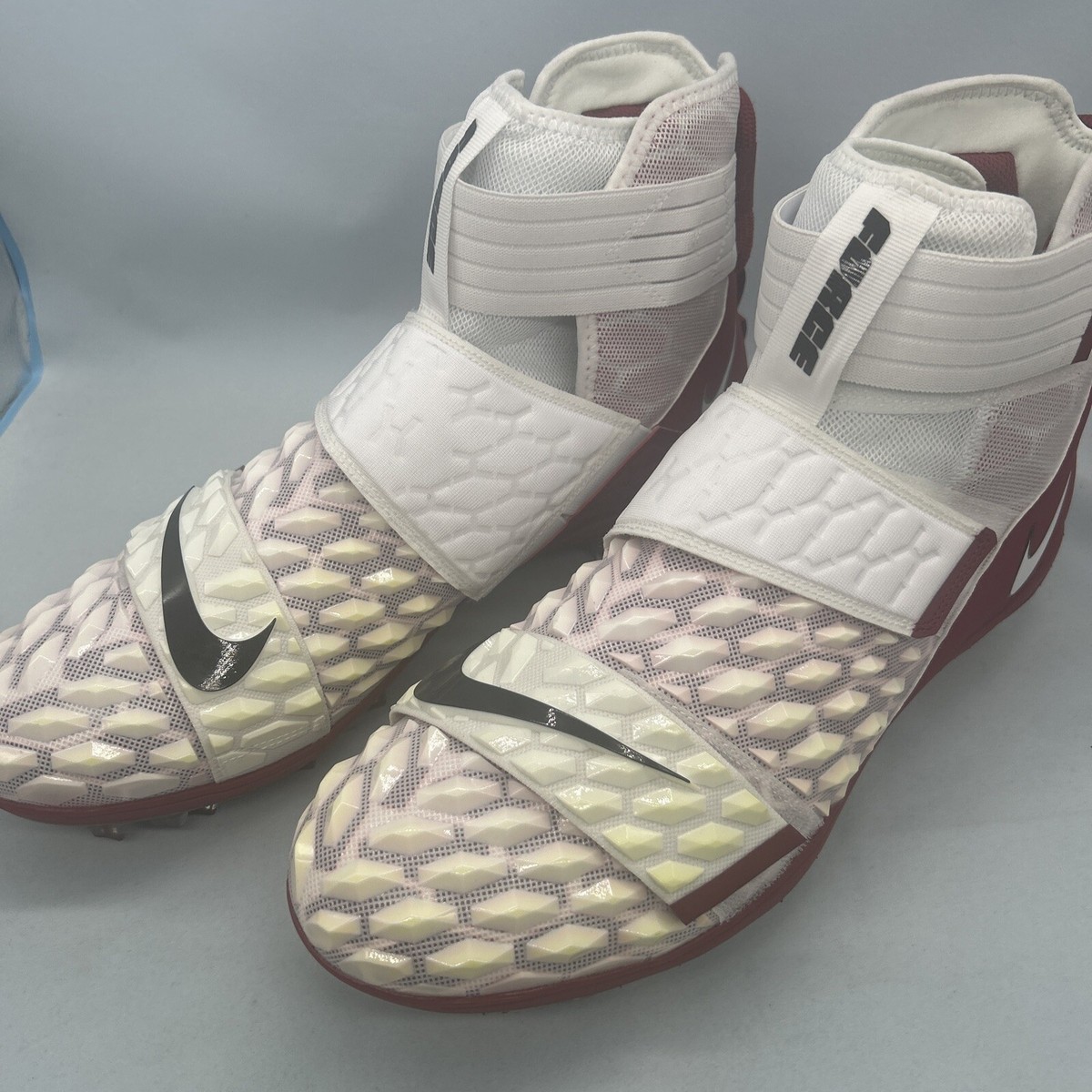 Nike Force Savage Elite 2 Football Cleats Men\'s 16 White/Cardinal Red BV3962-102 Nike Force Savage Elite 2 White Red Football Cleats BV3962  main image 4