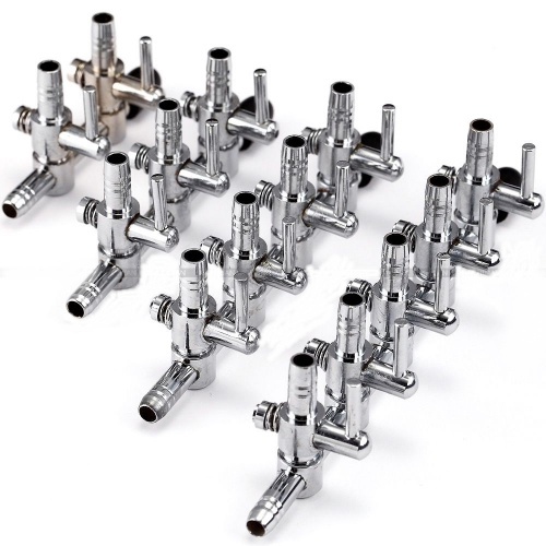 Aquarium Manifold Air Line Tubing Metal Gang Valve for Air Pump Aquarium