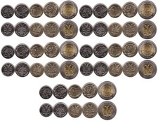 Namibia - 5 pcs х set 5 coins 10 50 Cents 1 5 10 Dollars 2010 - 2023 UNC
