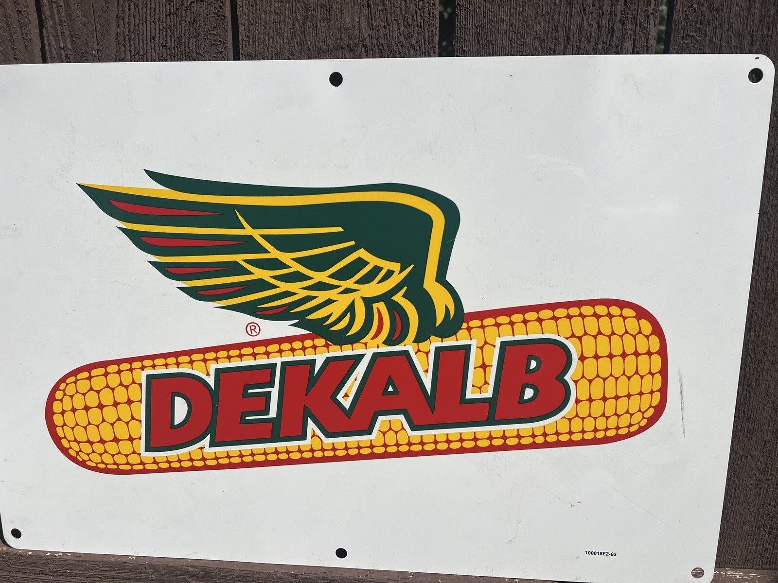 Vintage Metal Dekalb Asgrow Seed Corn Farm Sign 24x16 John Deere Tractor Feed  