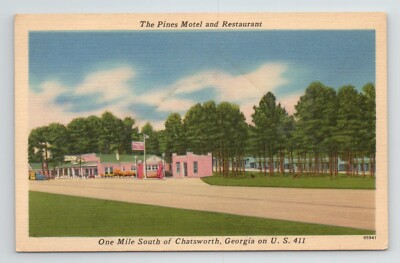 The Pines Motel Restaurant US 411 Chatsworth Georgia Motor Court