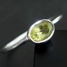 Peridot Gemstone 925 Sterling Silver Wedding Handmade Ring Gift For Her C-421