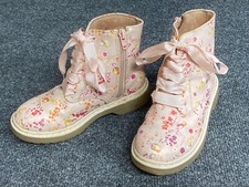 Doc Martens Style Kids Girls Floral Boots by George at Asda, Size 13, VGC