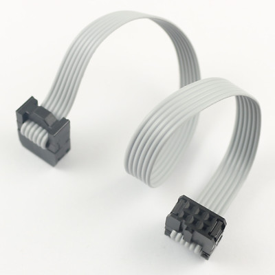 2Pcs 2.54mm Pitch 2x3 Pin 6 Pin 6 Wire IDC Flat Ribbon Cable Length ...