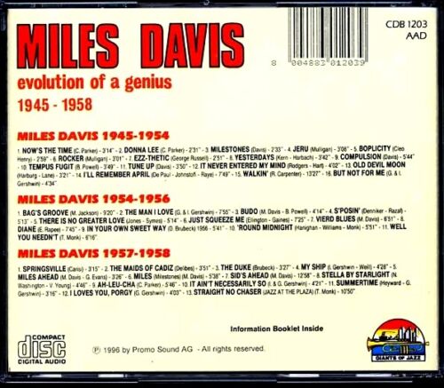CD Miles Davis - Evolution Of A Genius 1945-1958 - Bild 2 von 2