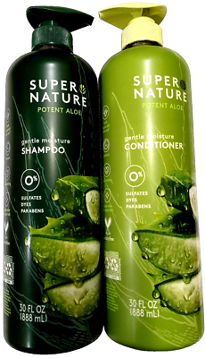 Super Nature Potent Aloe Gentle Moisture Shampoo & Conditioner 30 fl Oz Each