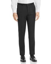  198 HUGO BOSS Men's Navy Huge/Genius Wool Slim Fit Dress Pants 36 W yoc0423