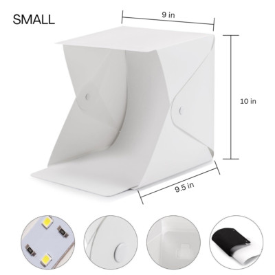 LED Photo Studio Light Box Portable Folding Photography Shooting Tent Kit