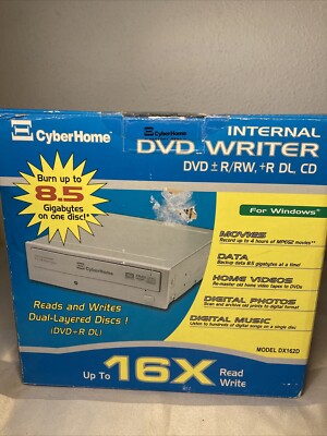 Cyber Home PC DVD Drive Internal Dual Format Double Layer 16x DVD+RW/+R Windows