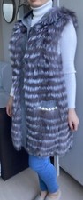 Luxury Silver Fox Fur Jacket (women, Can Be Used For Sizes S To L)