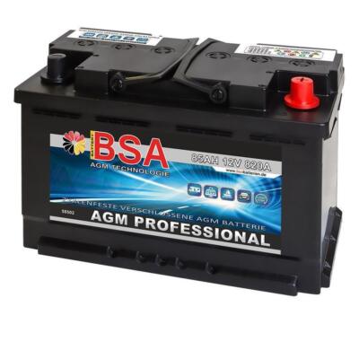 AGM Autobatterie 85AH - 820A AUDI BMW MERCEDES VW OPEL Start Stop 80AH