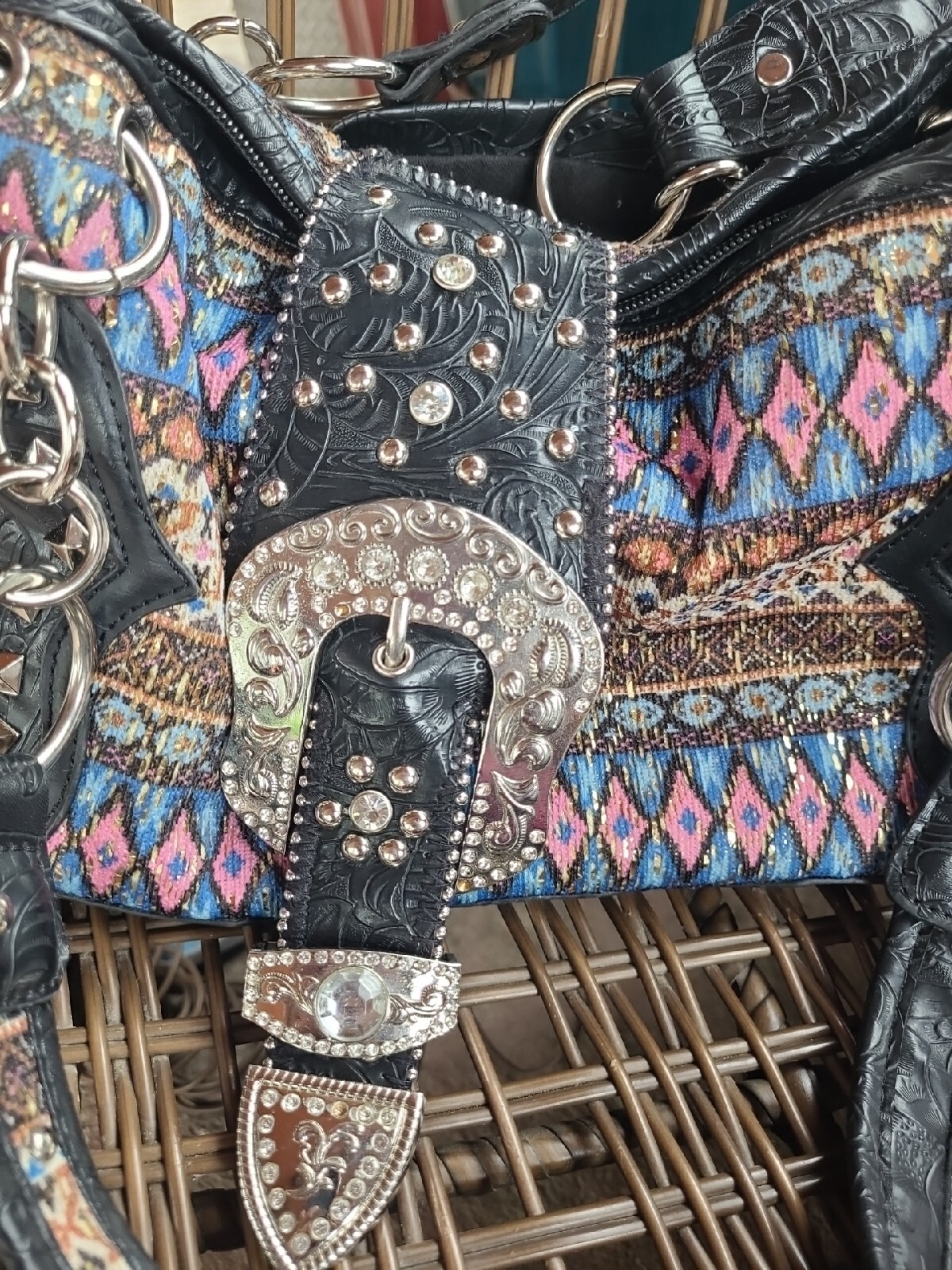 Rhinestone Belt Purse - image 2
