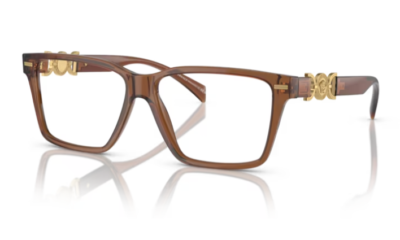 Versace 0VE3335 5028 Brown Rectangle 54mm Women's Eyeglasses | eBay