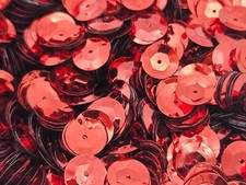 1,000 pcs Bulk Metallic Red Large 10mm Round Cup Loose Sequins Sewing Crafts