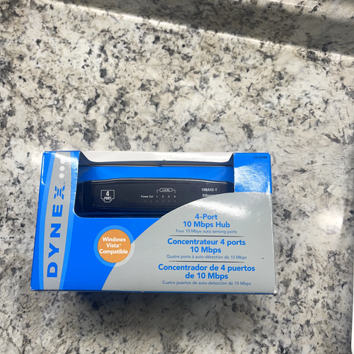NEW Dynex 4 Port 10 Mbps External Hub for Network DX-EHB4 - Picture 2 of 7