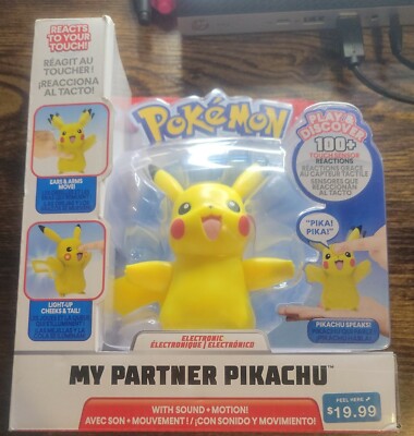  NEW! Pokemon My Partner Pikachu by Wicked Cool Toys 