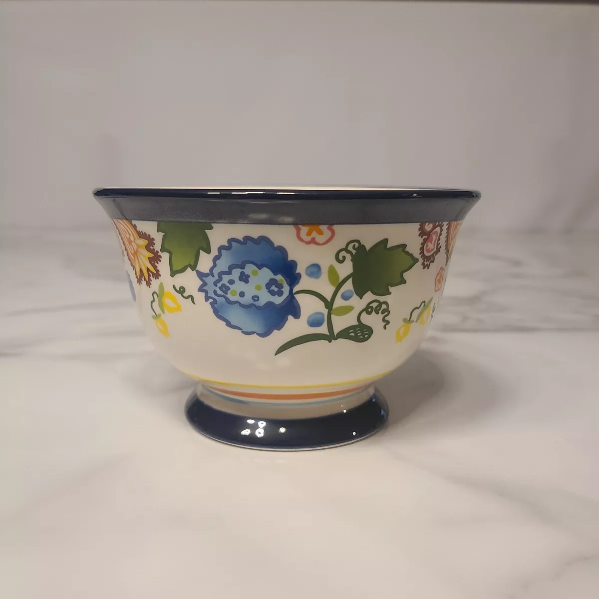 Threshold Stoneware Carnigan Field Kitchen Serving Bowl Multicolor Floral Design