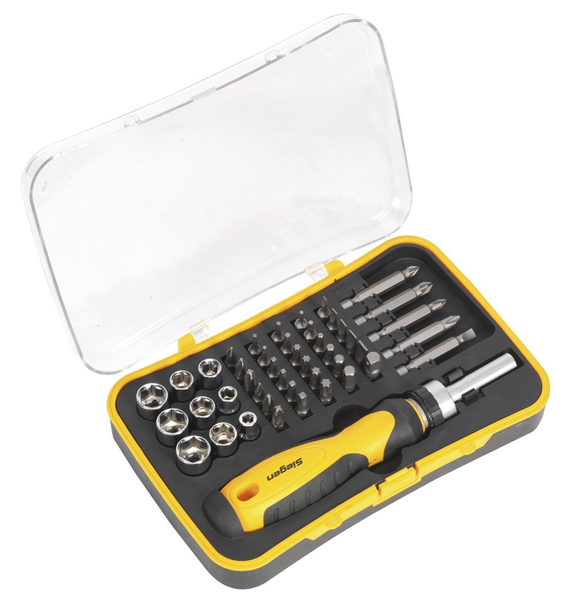Sealey Presa & Set di Punte 45pc Cricchetto Screwdriver S0979