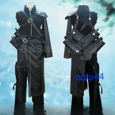 Costume cosplay FFVII Cloud Strife vestito unisex Halloween nero abbigliamento uomo
