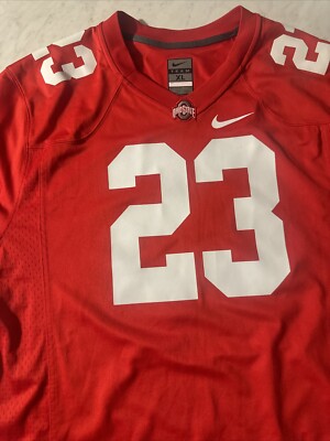 Nike Team Ohio State #23 Lebron James Football Jersey RED Adult Size X-LARGE | eBay