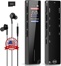 64GB Grabadora Espia De Voz Audio Digital Microfono Grabacion Grabador De Audio