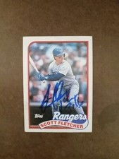 1989 TOPPS #295 Scott Fletcher Signed Auto WHITE SOX RED SOX Card