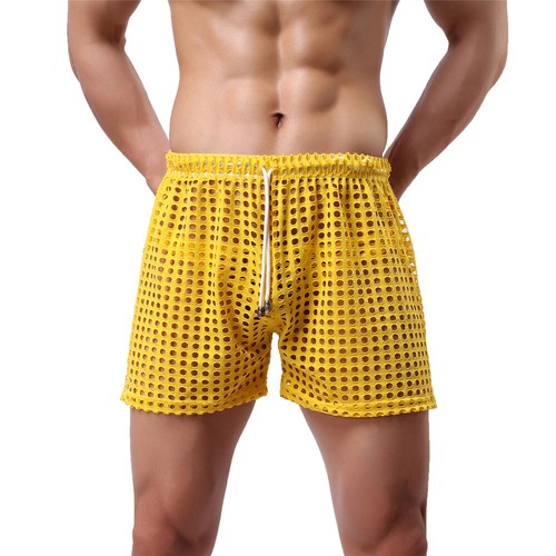 Para hombres Sexy Malla Boxer Pantalones Cortos Deporte Gimnasio Fitness Calzoncillos Transparentes Traje de baño - Imagen 37 de 97